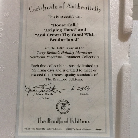 💥CHARITY SALE Terry Redlin Vintage Bradford Exchange Christmas Baubles - Picture 13 of 14